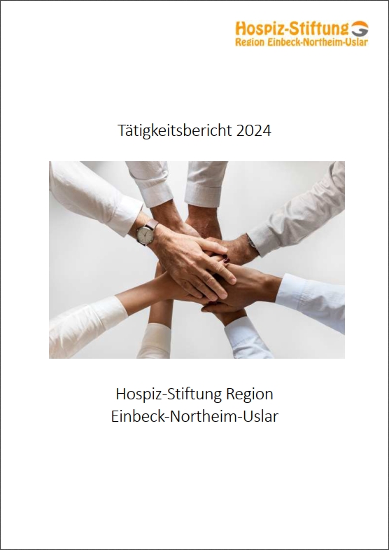 Deckblatt Jahresbericht 2024 der Hospiz-Stiftung Region Einbeck-Northeim-Uslar
